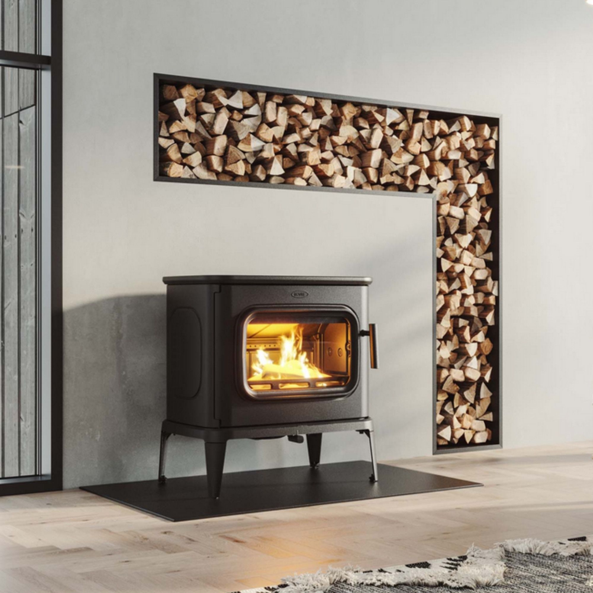 Poêle à bois en fonte raccordable - DOVRE Saga 301 10.5 kW