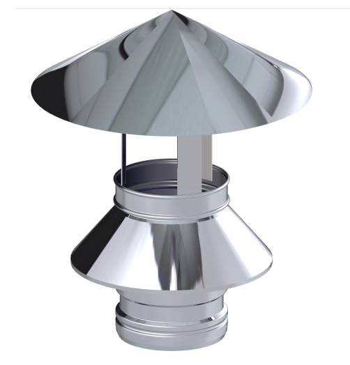 Capuchon pare-pluie Ø100mm - DW 316L/304