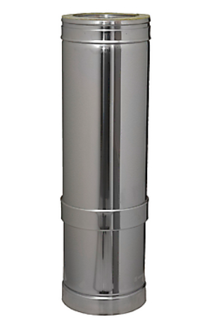 Conduit élément télescopique paroi isolé 530 mm à 880 mm Ø100mm - DW 316L/304