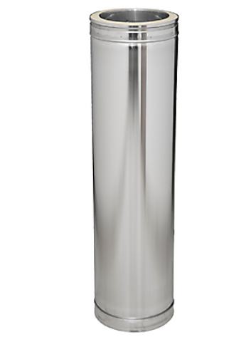 Conduit droit paroi isolé 270 mm Ø100mm - DW 316L/304