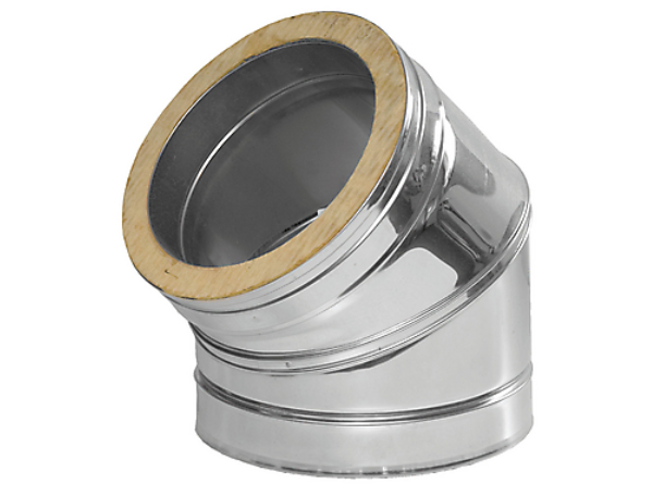 Coude 45° paroi isolé Ø100mm - DW 316L/304