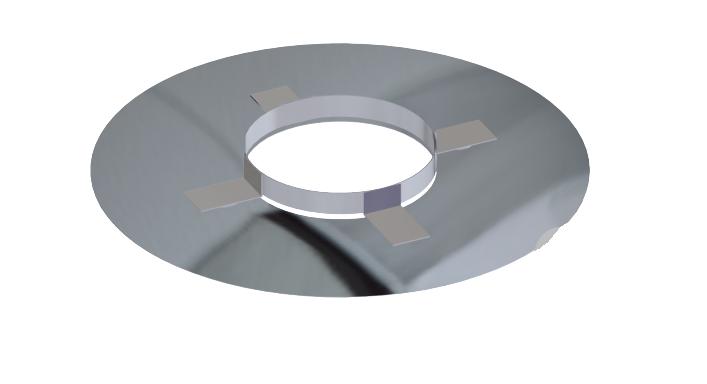 Rosace de finition avec aimant Ø100mm - DW 316L/304