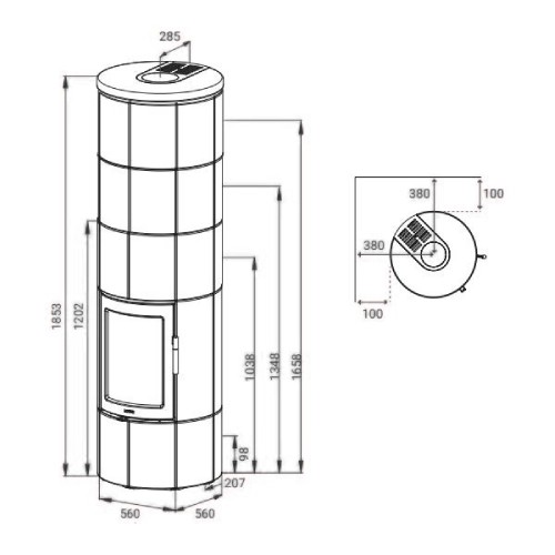 Poêle à bois Lotus Maestro 3 | 6,7 kW accumulateur de chaleur