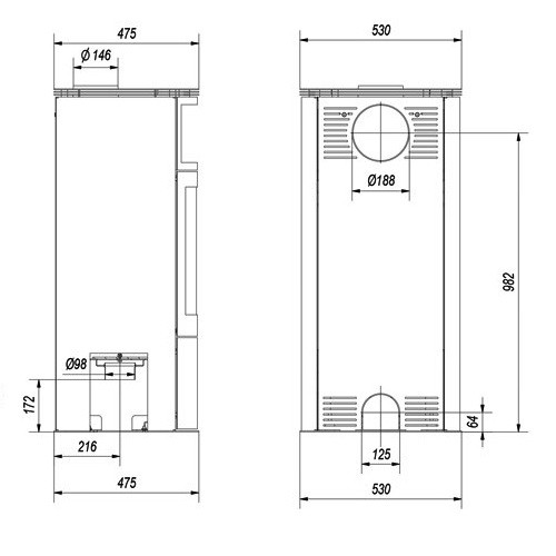 Poêle à bois Fram Stefanie 6 kW