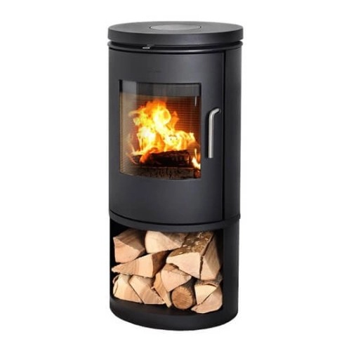 Poêle à bois Morsoe 6143 | 5,9 kW avec un compartiment pour ranger le bois