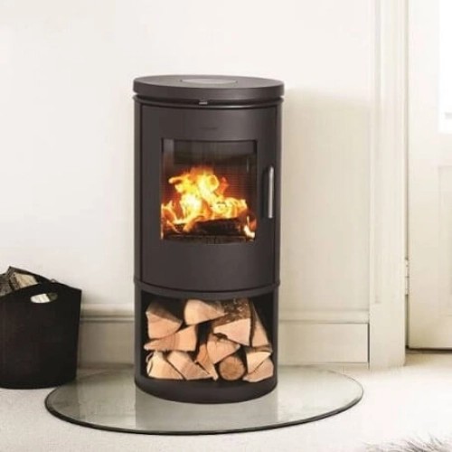 Poêle à bois Morsoe 6143 | 5,9 kW avec un compartiment pour ranger le bois