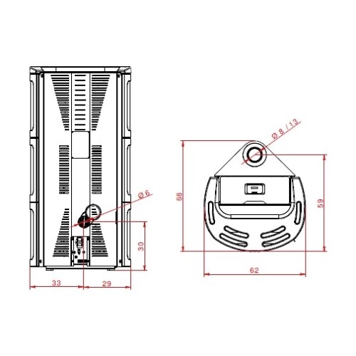 Poêle à granulés Palazzetti Ecofire Nadine TC 12 US 12 kW