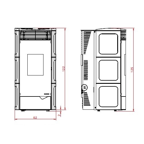 Poêle à granulés Palazzetti Ecofire Nadine TC 12 US 12 kW
