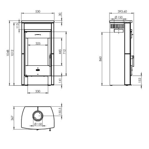 Poêle à bois Fireplace Budapest 6 kW