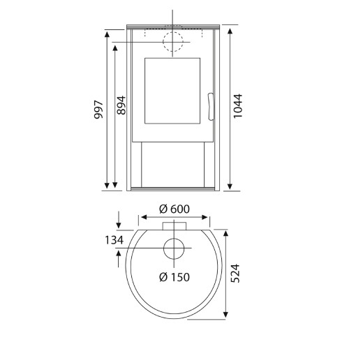 Poêle à bois Wamsler Rona 8 kW