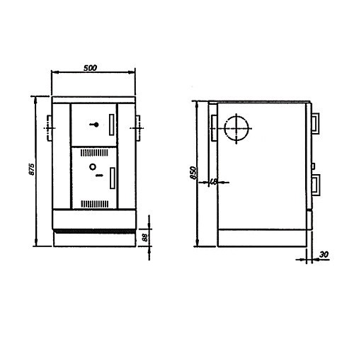 Cuisinière à bois Wamsler K 158 CL 22 kW Hydro