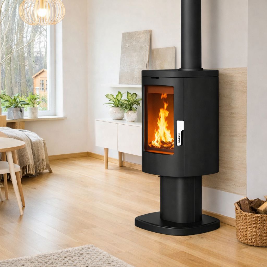Poêle à bois en fonte -SUPRA Maonie sur pied 11.5 kW