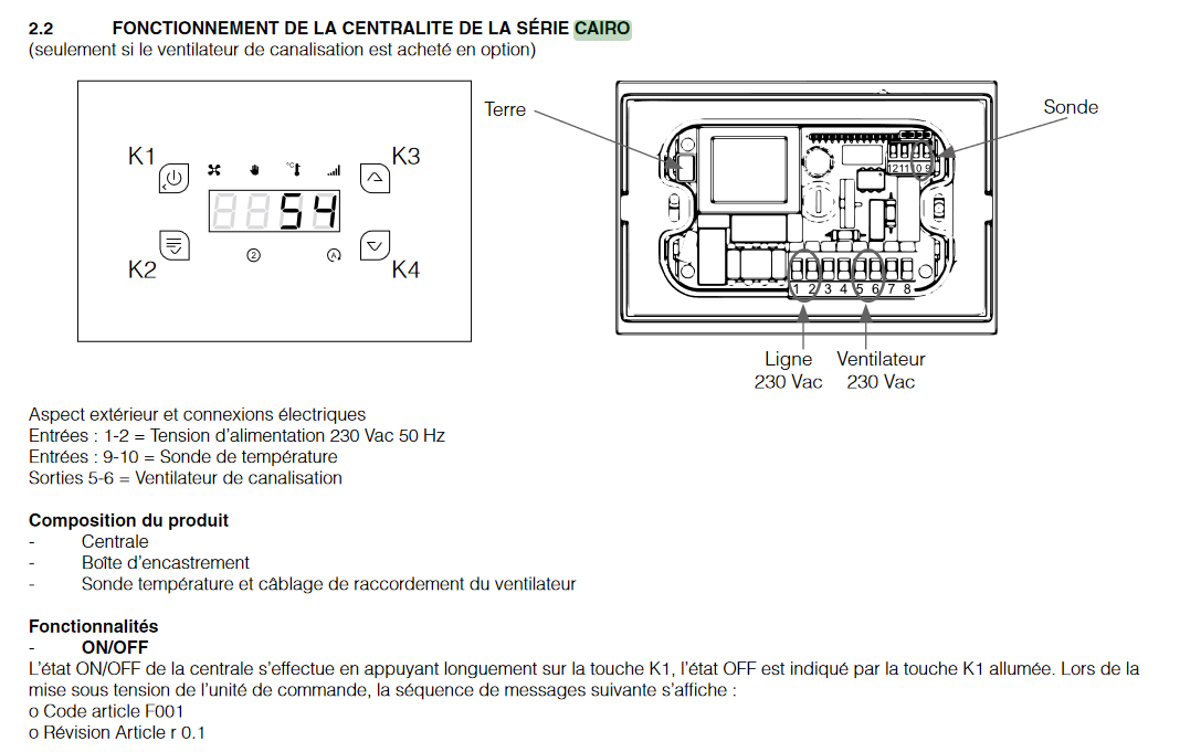 Kit de ventilation pour Cairo D - BRONPI