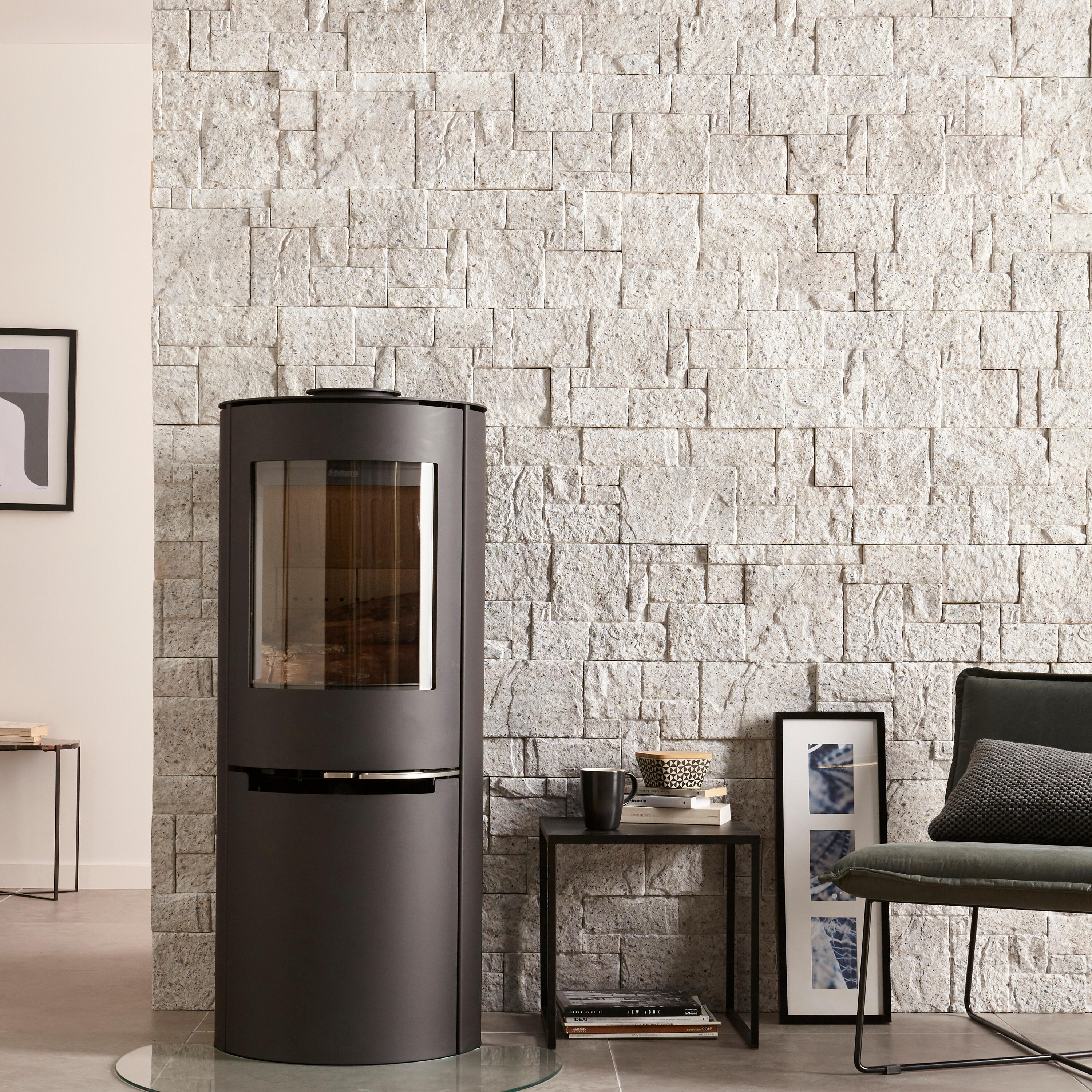 Poêle Hybride ADURO H2 noir 7 kW