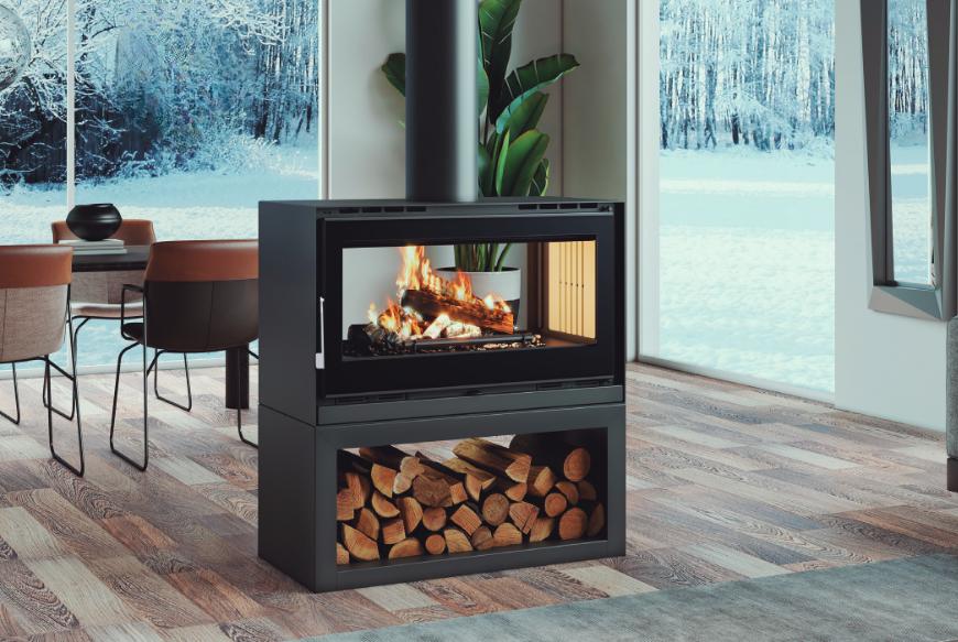 Poêle à bois ventilé 2 vitres - FIREMATIC Ottawa - M 12.6 kW
