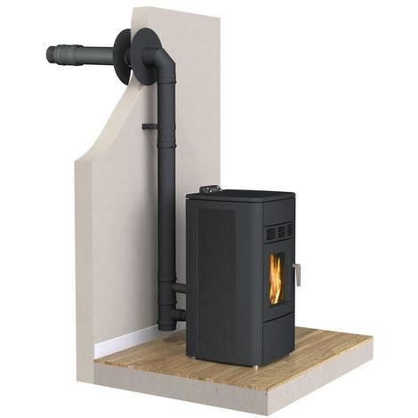 Kit ventouse pour poêles à granulés étanches 100/150mm - DINAK