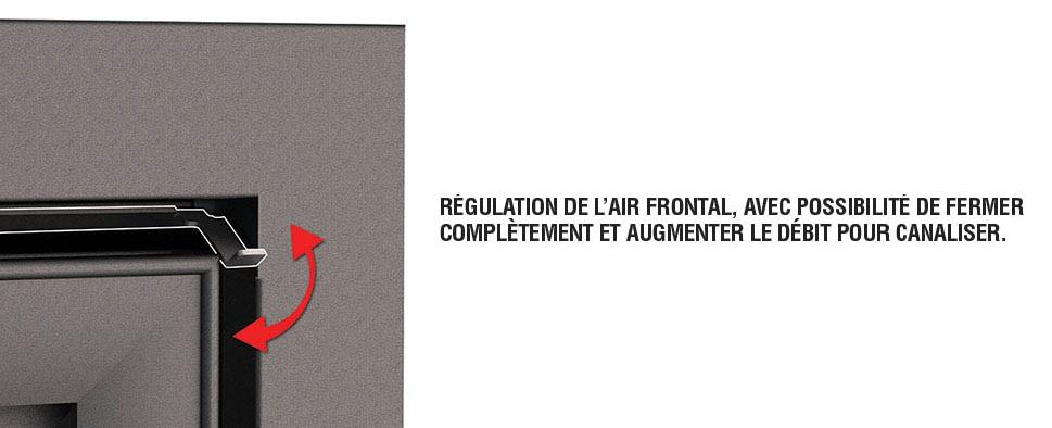 Insert à bois ventilé canalisable - BRONPI Paris 70 Vision 12 kW