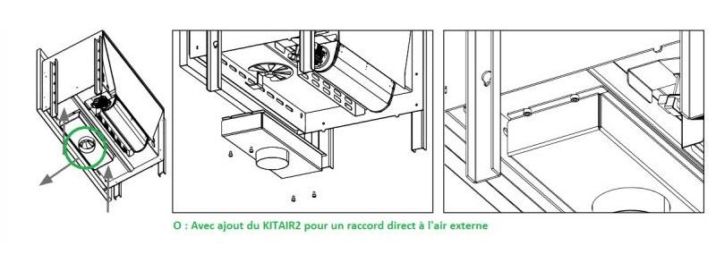 Insert à bois ventilé canalisable - BRONPI Paris 70 Vision 12 kW